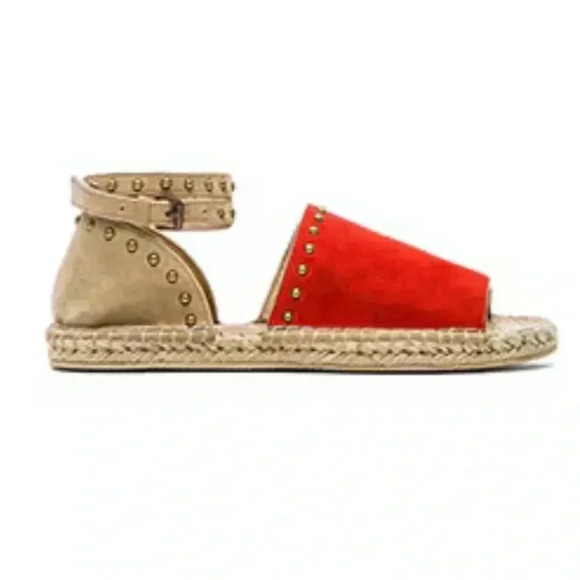 RAYE Deb Espadrille in Tomato & Tan size 7.5 - Picture 1 of 10